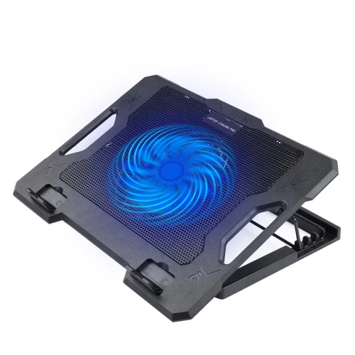 Refroidisseur Laptop Hauteur Réglable avec Ventilateur Antidérapante Avec Lumière LED Bleu CP100 
