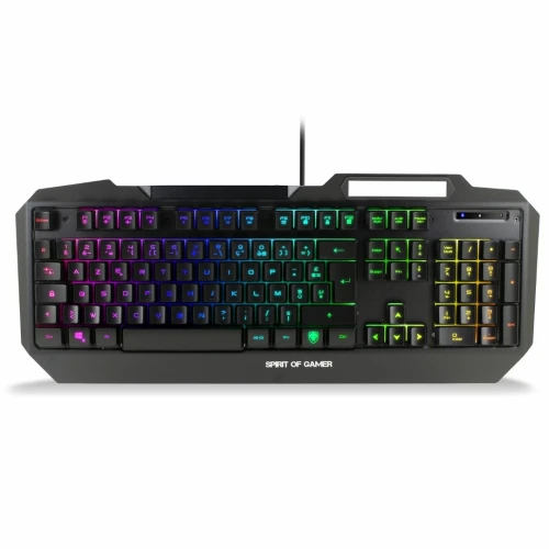 Clavier Gamer Semi-Mécanique Multimedia Support Smartphone Rgb Usb Elite-K40 SPIRIT OF GAMER