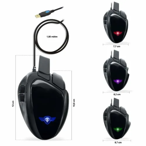 Souris Gaming Professional Programmable USB 4000 DPI Max 8 Boutons ELITE-M70 Spirit of Gamer 