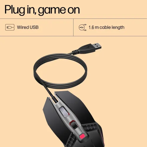 Souris HP M270 Gaming Filaire Essentielle pour une Précision et un Style Inégalés 