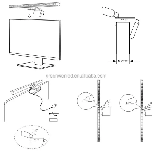 Barre Lumineuse Pour Ecran D'ordinateur à Double Lumière LED Smart Light