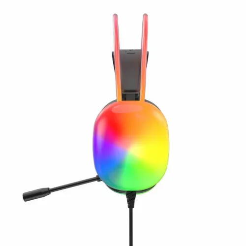 Casque Gaming Professionnel Jack 3.5 mm 7.1 Microphone Flexible Antibruit Rétroéclairage RGB H-600