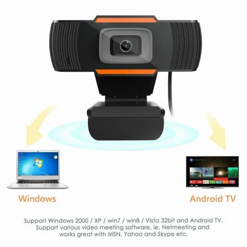 Webcam FULL HD 1080P avec Microphone USB 2.0 pour PC portable et Ordinateur de Bureau