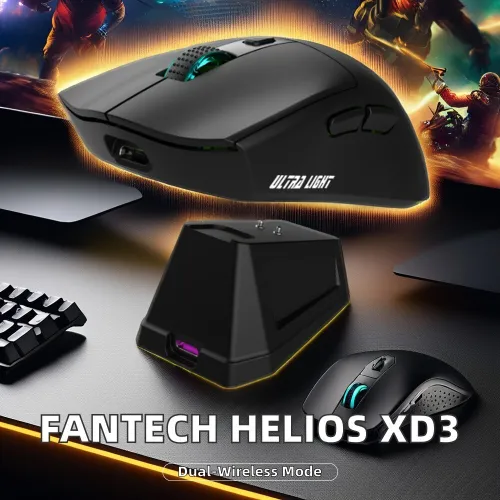 Souris Gaming Sans Fil 2 en 1 Bluetooth & 2.4 GHz 6D Rechargeable de 300mAh 1600 Dpi RGB WD139 JEDEL
