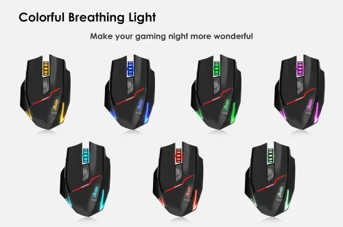 Souris Gaming Sans Fil 2.4 GHz 7 Boutons jusqu'à 3200 DPI F-18 ZELOTES  