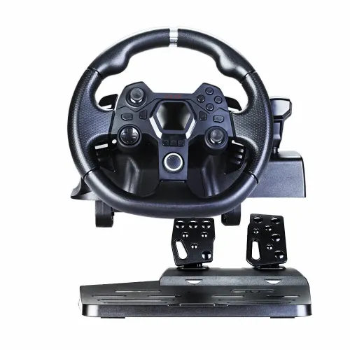 Volant de Course Gaming à 270 Degrés avec Pédales et Double Palettes Multiplateformes AP7