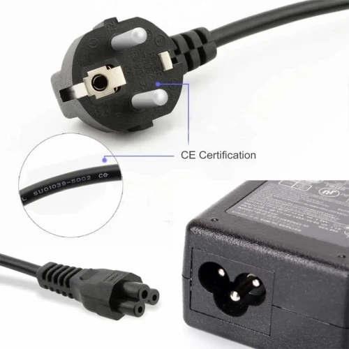 Cable d'Alimentation pour PC Ø 3x0.75mm2 1.2m Format Trèfle (Prise EU Type E vers IEC320C5)