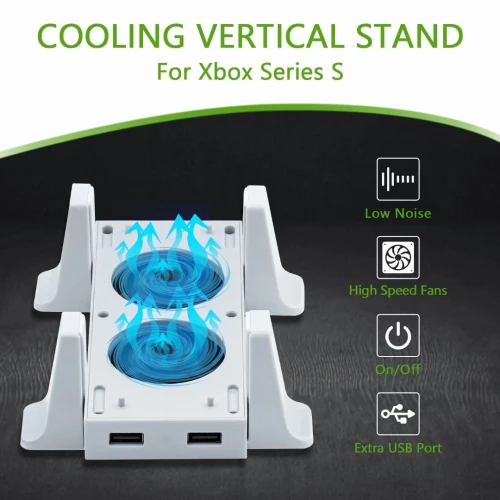 Support & Refroidisseur avec 2 ventilateurs avec 2 Ports USB 2.0 pour XBOX Series S TYX-0658 DOBE