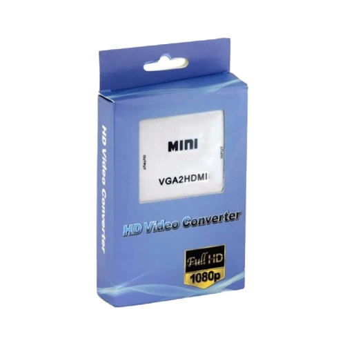 Convertisseur Mini VGA + Audio vers HDMI HD 1080p Multiplateformes