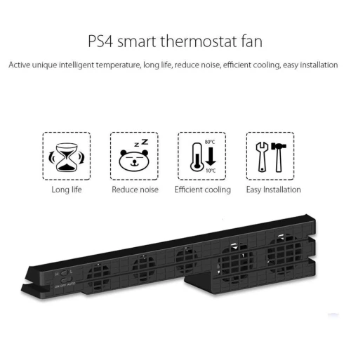 Refroidisseur avec 5 ventilateurs Super Cooling Fan pour PS-4 TP4-005 DOBE