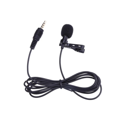 Microphone Cravate Anti-Bruit Jack 3.5Mm Pour Mobile / Caméras / Pc 1.5M HSX-M01 LAVALIER