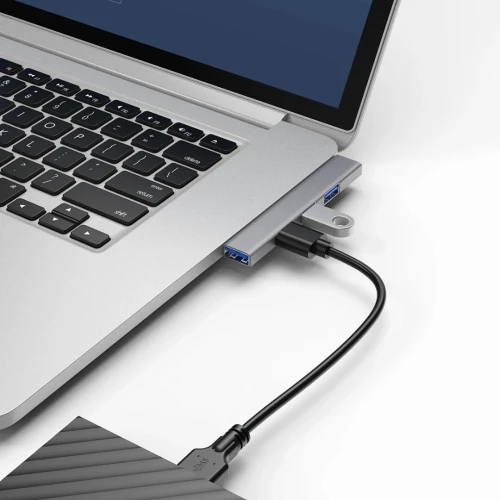 Hub USB Type-C 5 en 1, 1 x USB 3.0 + 2 x USB 2.0 + SD + TF Transmission 5Gbps Multiplateformes