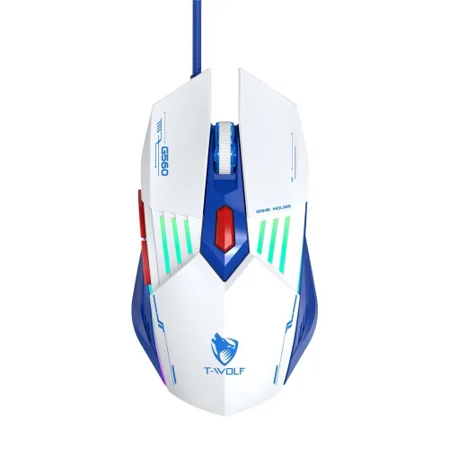 Pack Gaming 2 en 1 - Clavier 98 Touches + Souris Haute Précision 6 Boutons 3600 DPI TF610 T-Wolf