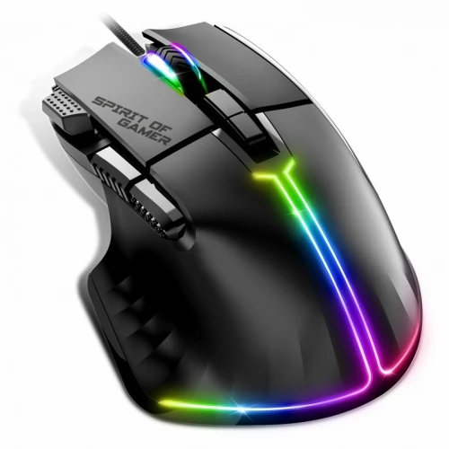 Souris USB Gamer Capteur optique 12800 dpi - 8 boutons programmables RGB PRO-M5 Spirit Of Gamer