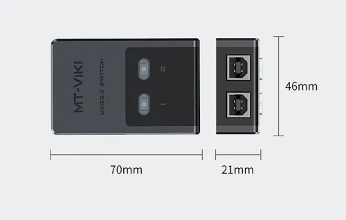 Swith Commutateur De Partage USB d'Imprimante 2 Ports vers 1 Port USB MT-SW221-CH MT-VIKI