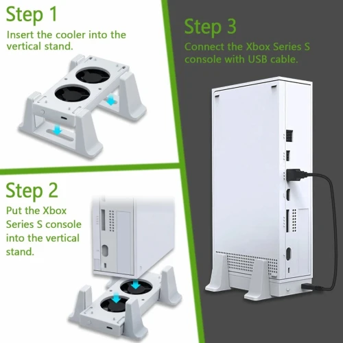 Support & Refroidisseur avec 2 ventilateurs avec 2 Ports USB 2.0 pour XBOX Series S TYX-0658 DOBE