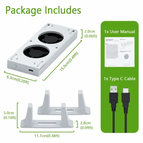 Support & Refroidisseur avec 2 ventilateurs avec 2 Ports USB 2.0 pour XBOX Series S TYX-0658 DOBE