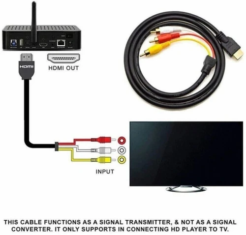 Câble Adaptateur Audio/Vidéo Composante HDMI Mâle vers 3 RCA 1080p pour HDTV - 1,5 m