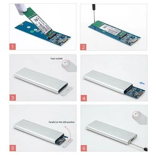 Rack USB 3.0 SSD M.2 en Aluminium (Boîtier pour disque Dur M.2 NGFF SSD) SHL-R320