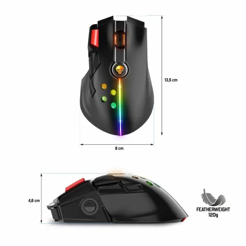 Souris Gaming USB Sans Fil 10000 dpi 8 boutons programmables RGB S-XM600RF Spirit Of Gamer