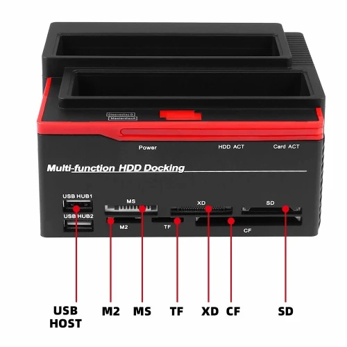 Station d'Accueil Triple HDD SATA & IDE 2,5" et 3,5" et Lecteur Carte Mémoire sur Port USB 3.0 893U3