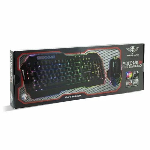 Pack Clavier & Souris Gaming Rgb Pour Pc / Ps4 / Xbox One Elite-Mk30 Spirit Of Gamer