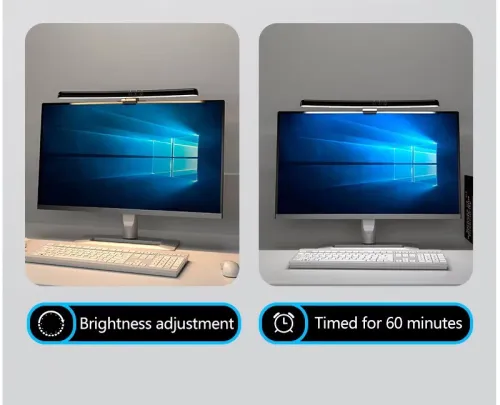 Barre Lumineuse Pour Ecran D'ordinateur, Barre Lumineuse Incurvée Avec 7 Couleurs RGB