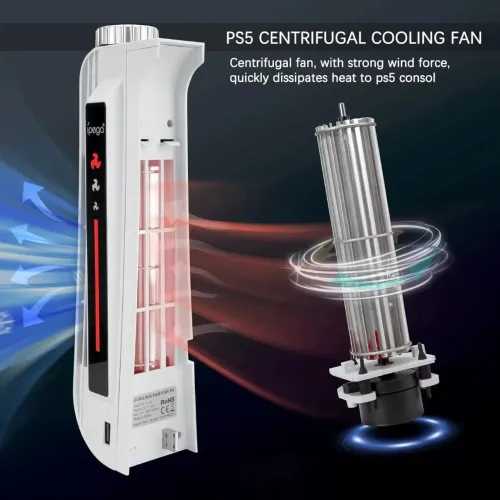 Refroidisseur & Extracteur de Chaleur avec Hub USB 2.0 & Indicateur LED pour PS-5 PG-P5031A IPEGA