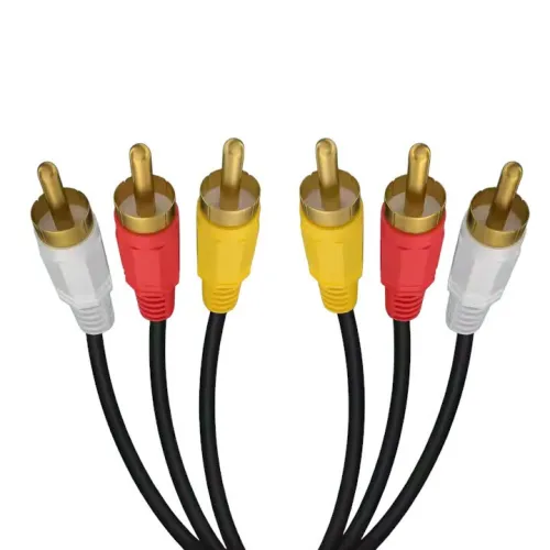 Câble Audio Vidéo 3 RCA Mâle à Mâle Cordon Mince de 3 m 