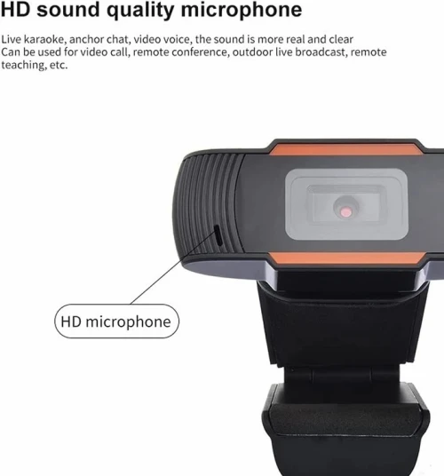 Webcam FULL HD 1080P avec Microphone USB 2.0 pour PC portable et Ordinateur de Bureau
