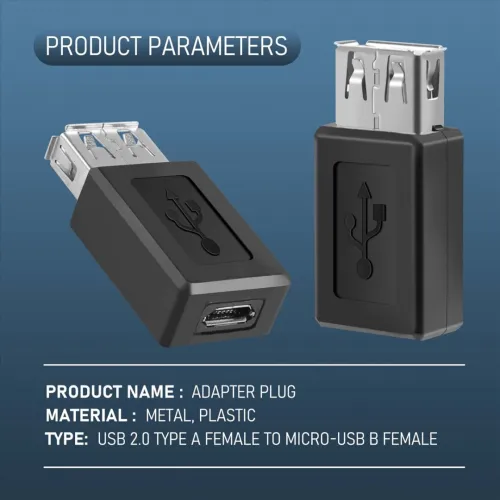 Adaptateur USB 2.0 Type-A Femelle vers Micro USB 2.0 Type-A Femelle 