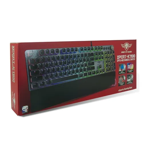 Clavier Gaming Opto-Mécanique Touches Programmables Rgb Alluminium Xpert-K1100 Spirit of Gamer