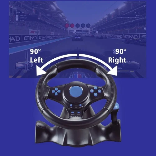 Volant de Course 7-en-1 Multi-Plateformes avec Retour de Force et Pédalier Réaliste GT-V7