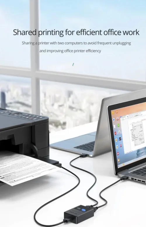 Swith Commutateur De Partage USB d'Imprimante 2 Ports vers 1 Port USB MT-SW221-CH MT-VIKI