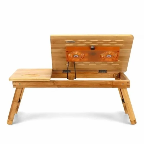 Table & Refroidisseur avec Deux Ventilateurs en Bois pour Laptop Pliable & Réglable BM60 BAMBOO 