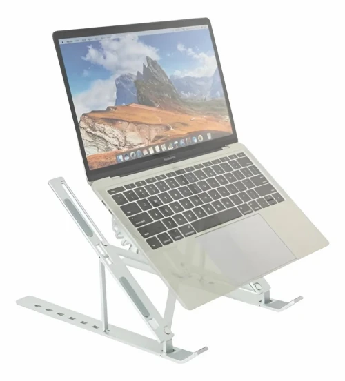 Refroidisseur Laptop & Tablette Réglable en 7 niveaux en d'Aluminium avec Ventilateur Détachable 