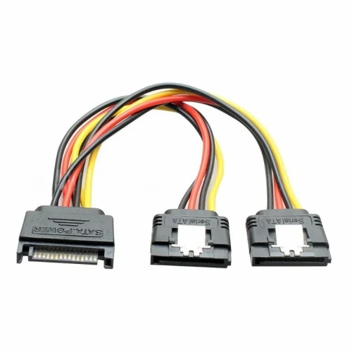 Adaptateur Câble Répartiteur d'Alimentation SATA en Y - 1 SATA Mâle vers 2 SATA Femelles, 20 cm