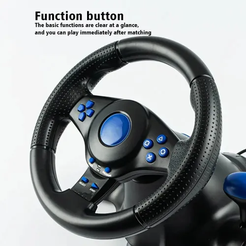 Volant de Course 7-en-1 Multi-Plateformes avec Retour de Force et Pédalier Réaliste GT-V7