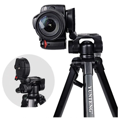 Trépied Pro pour Appareil Photo avec Tête d'Amortissement Fluide Tridimensionnelle 360 Degrés VCT-668 Yunteng