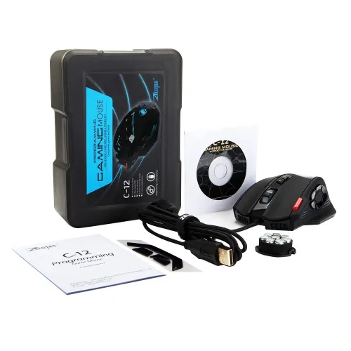 Souris Gaming Professional USB Sans Fil 4000 DPI Réglable 12 Boutons C-12 ZELOTES