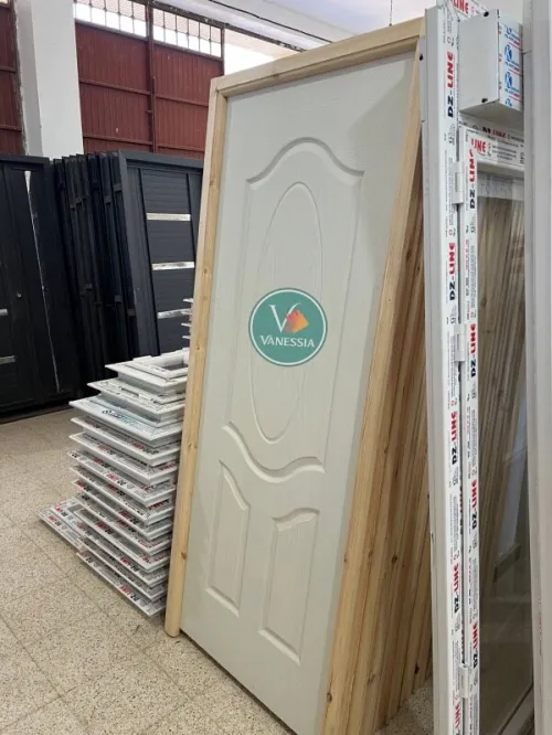 Porte de chambre bois HDf avec cadre
