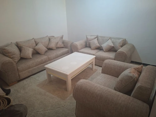 Salon : fauteuil 6places (3+2+1) avec une table basse