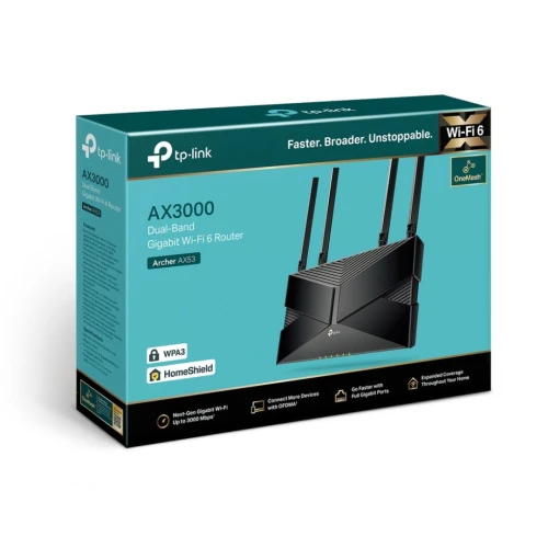 TP-LINK ARCHER AX23 : ROUTEUR WI-FI 6 BI-BANDE AX1800 MESH / WIFI 1.8GBIT/S - 05 PORTS GIGABIT - 4 ANTENNES OFDMA ET MU-MIMO
