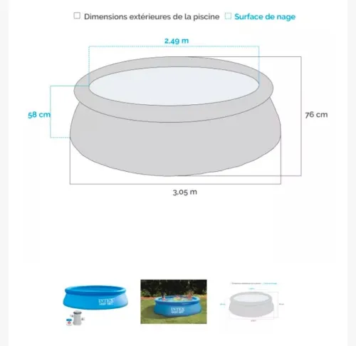 Piscine autoportante Easy Set 305 x 76 cm - Intex