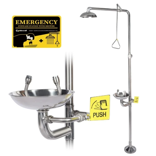 Safety shower and eyewash / Douchette et lave yeux de sécurité