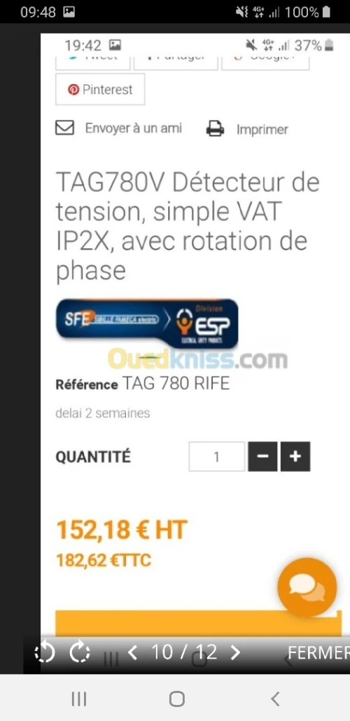Détecteur de tension FAMEKA TAG780V 