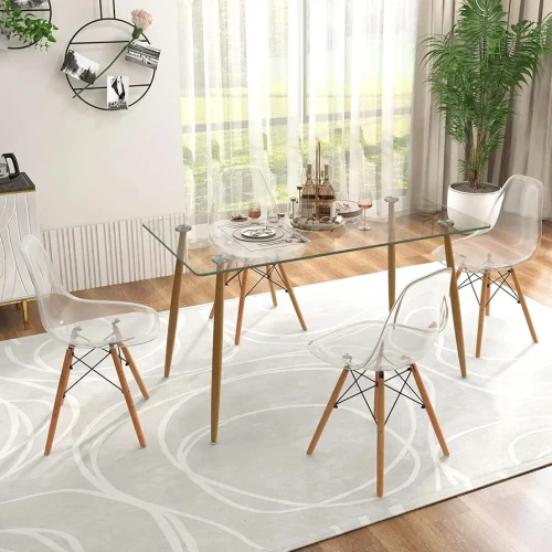 Promotion Table scandinave avec 4 et 6 chaises (1er choix d'importation)