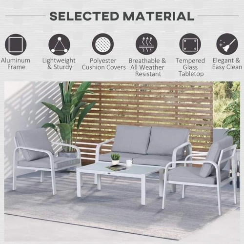 Salon de jardin en Aluminium ( 1er choix d'importation)