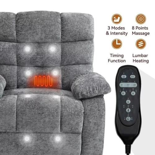 Fauteuil massant, chauffant et relaxant de qualité premium 