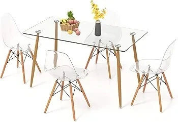 Promotion Table scandinave avec 4 et 6 chaises (1er choix d'importation)